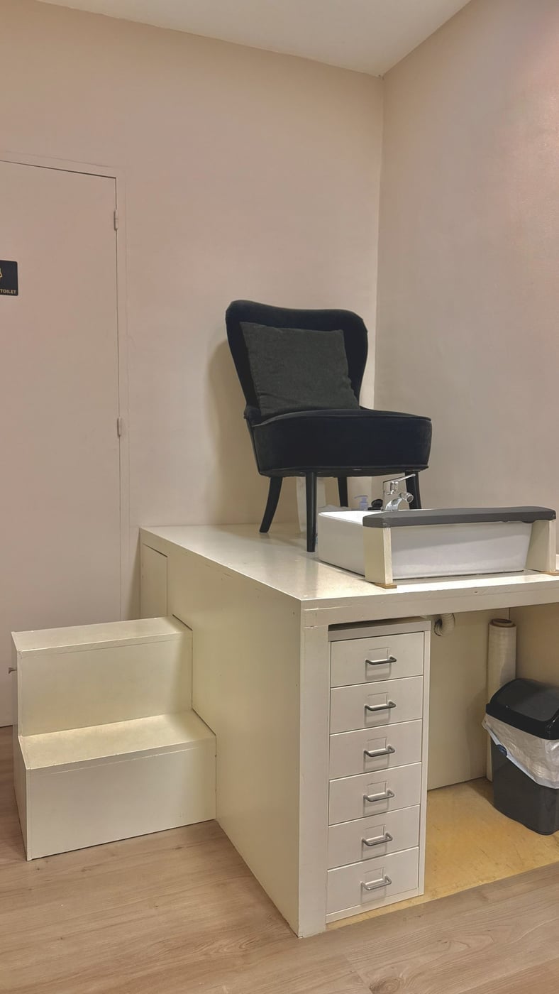 Zona de manicura y pedicura de Victoria Salón